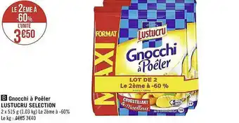Géant Casino Gnocchi à poêler lustucru sélection offre