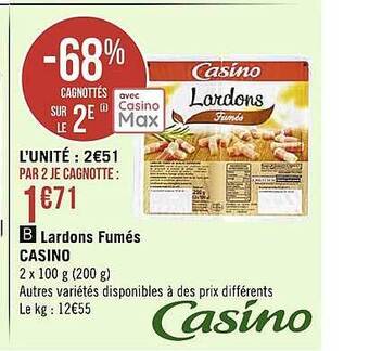 Géant Casino Lardons fumés casino offre