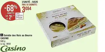 Géant Casino Galette des rois au beurre casino offre
