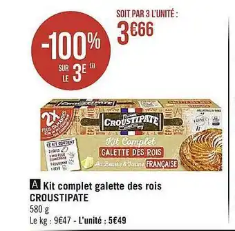 Kit complet galette des rois croustipate