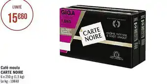 Géant Casino Café moulu carte noire offre