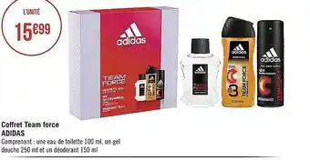 Géant Casino Coffret team force adidas offre