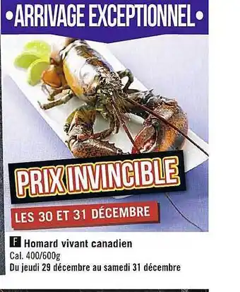 Géant Casino Homard vivant canadien offre