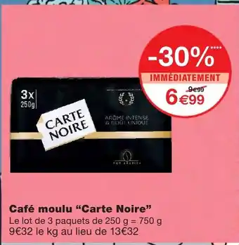 Monoprix Café moulu Carte Noire offre