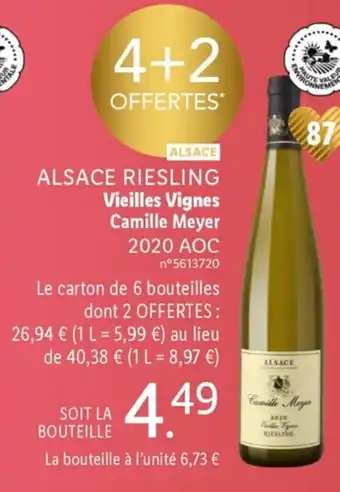 Lidl Vieilles vignes camille meyer offre