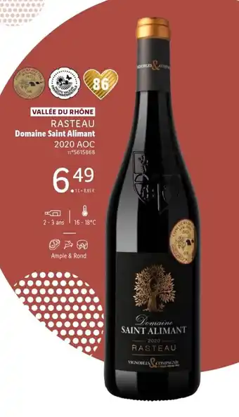 Lidl Domaine saint alimant offre
