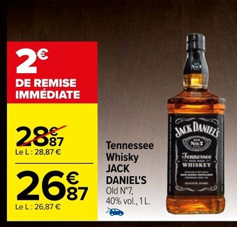 Carrefour Tennessee Whisky Jack Daniel's offre