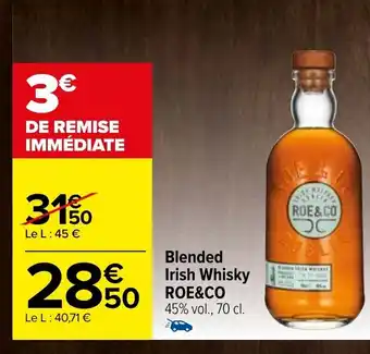Blended Irish Whisky Roe & Co