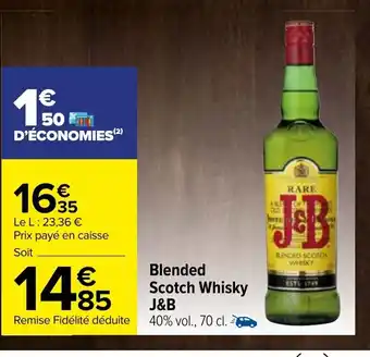 Carrefour Blended Scotch Whisky J&B offre