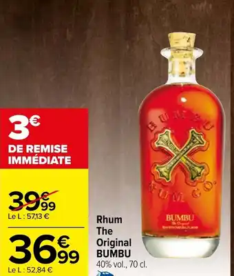 Carrefour Rhum The Original Bumbu offre
