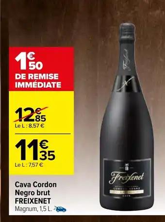 Carrefour Cava Cordon Negro Brut Freixenet offre