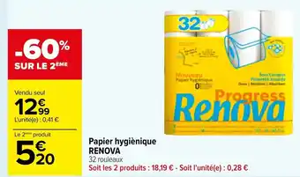 Carrefour Papier Hygienique Renova offre