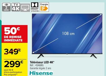 Carrefour Hisense Televiseur Led 4k offre