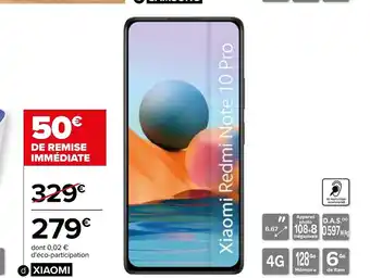 Carrefour Smartphone Redmi Note 10 Pro offre