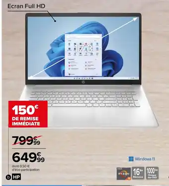Carrefour Ordinateur Portable offre