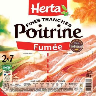 Auchan Poitrine fumée fines tranches herta offre