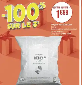 Casino Supermarchés Glacons Purs Ice3 Cube offre
