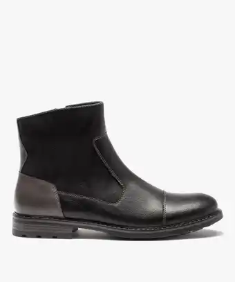 Gémo Gémo boots fourrées homme unies à fermeture zippée offre