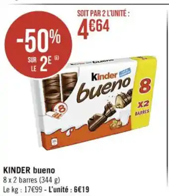 Casino Supermarchés Kinder bueno offre