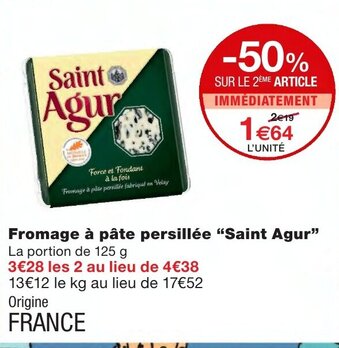 Fromage à pâte persillée Saint Agur