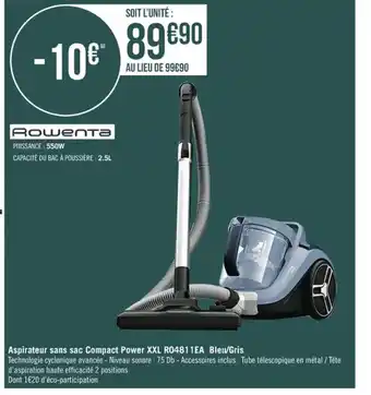 Casino Supermarchés Aspirateur Sans Sac Compact Power XXL R04811A BlevGirls offre