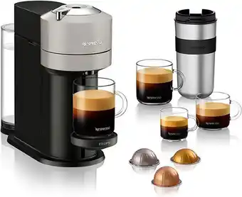 Krups vertuo next gris clair machine expresso, nespresso machine à café 5 tailles de tasses 1,1l, café filtre espresso caf...