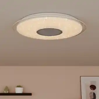 Inspire - plafonnier vizzini - Þ56 cm - led intégrée - 3800 lm - 24 w - dimmable - plastique et métal - blanc - télecommande