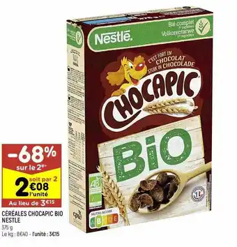 Leader Price Céréales chocapic bio nestlé offre