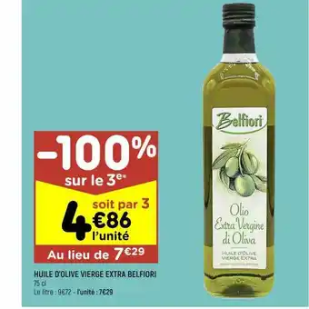 Leader Price Huile d'olive vierge extra belfiori offre