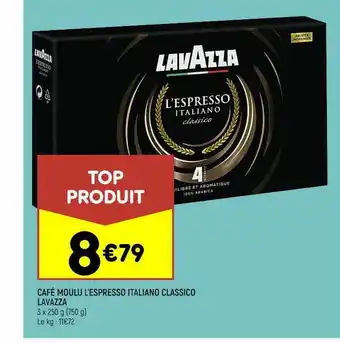 Leader Price Café moulu l'espresso italiano classico lavazza offre