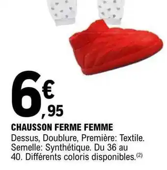 E.Leclerc Chausson ferme femme offre