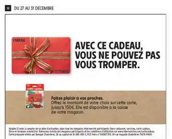 Intermarché Hyper Carte cadeau offre