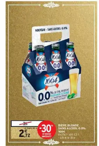 Intermarché Hyper Bière blonde sans alcool 0.0% 1664 offre