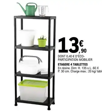 E.Leclerc Étagère 4 tablettes offre