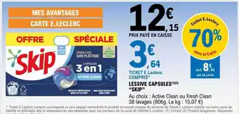 E.Leclerc Lessive capsules skip offre