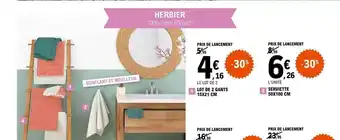 E.Leclerc Lot de 2 gants ou serviette offre