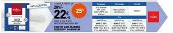 E.Leclerc Couette anti-acariens greentop 140 x 200 cm tissaia offre