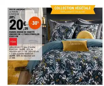 E.Leclerc Parure housse de couette + 2 taie d'oreiller offre