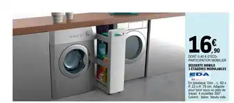 E.Leclerc Desserte mobilo 3 étagères modulables eda offre
