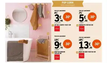 E.Leclerc Lot de 2 gants ou serviette ou drap de douche ou drap de bain offre