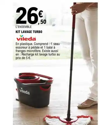 E.Leclerc Kit lavage turbo vileda offre