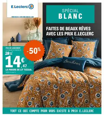E.Leclerc La parure de lit tissaia offre