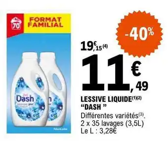 E.Leclerc Lessive liquide dash offre