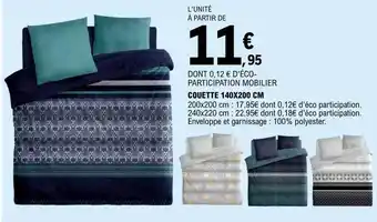 E.Leclerc Couette 140 x 200 cm offre