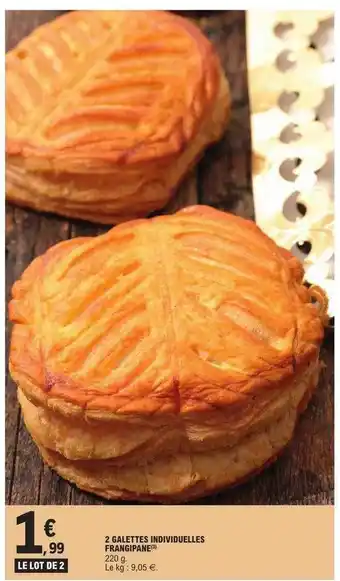 E.Leclerc 2 galettes individuelles frangipane offre
