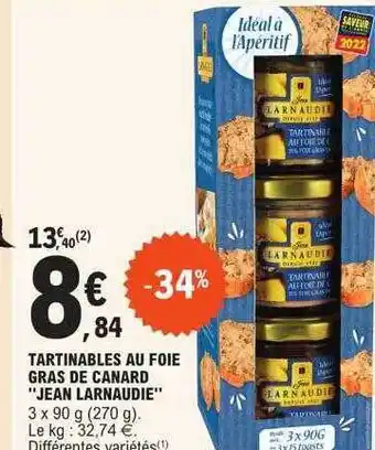 E.Leclerc Tartinables au foie gras de canard offre