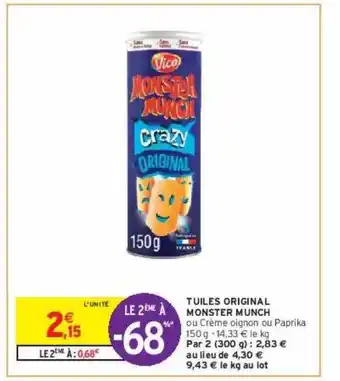Tuiles original monster munch