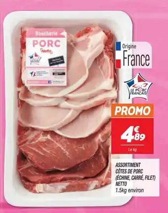 Netto Assortiment côtes de porc offre