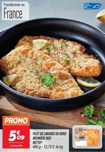 Netto Filet de limande du nord meunière msc netto offre