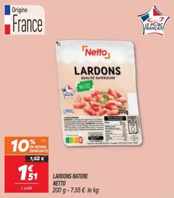 Netto Lardons nature netto offre